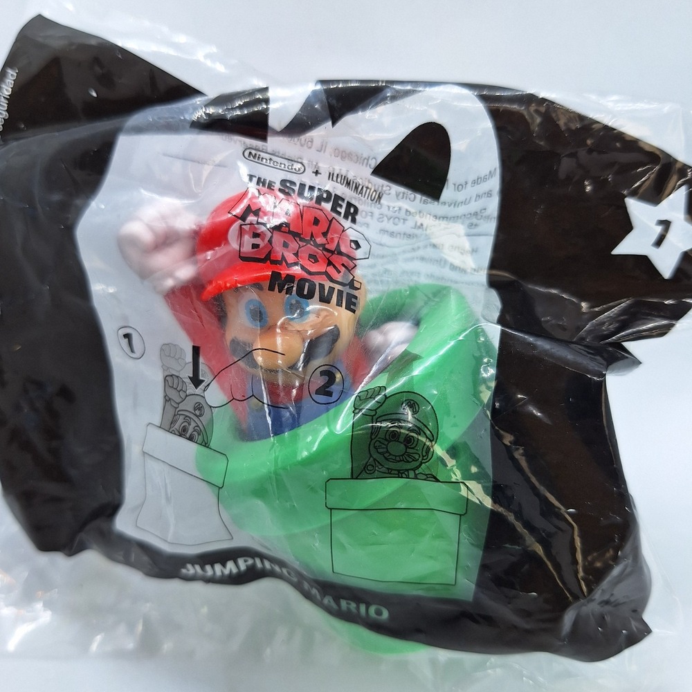 2022 McDonald's Happy Meal Super Mario Bros Movie Sealed New #1 Jumping Mario